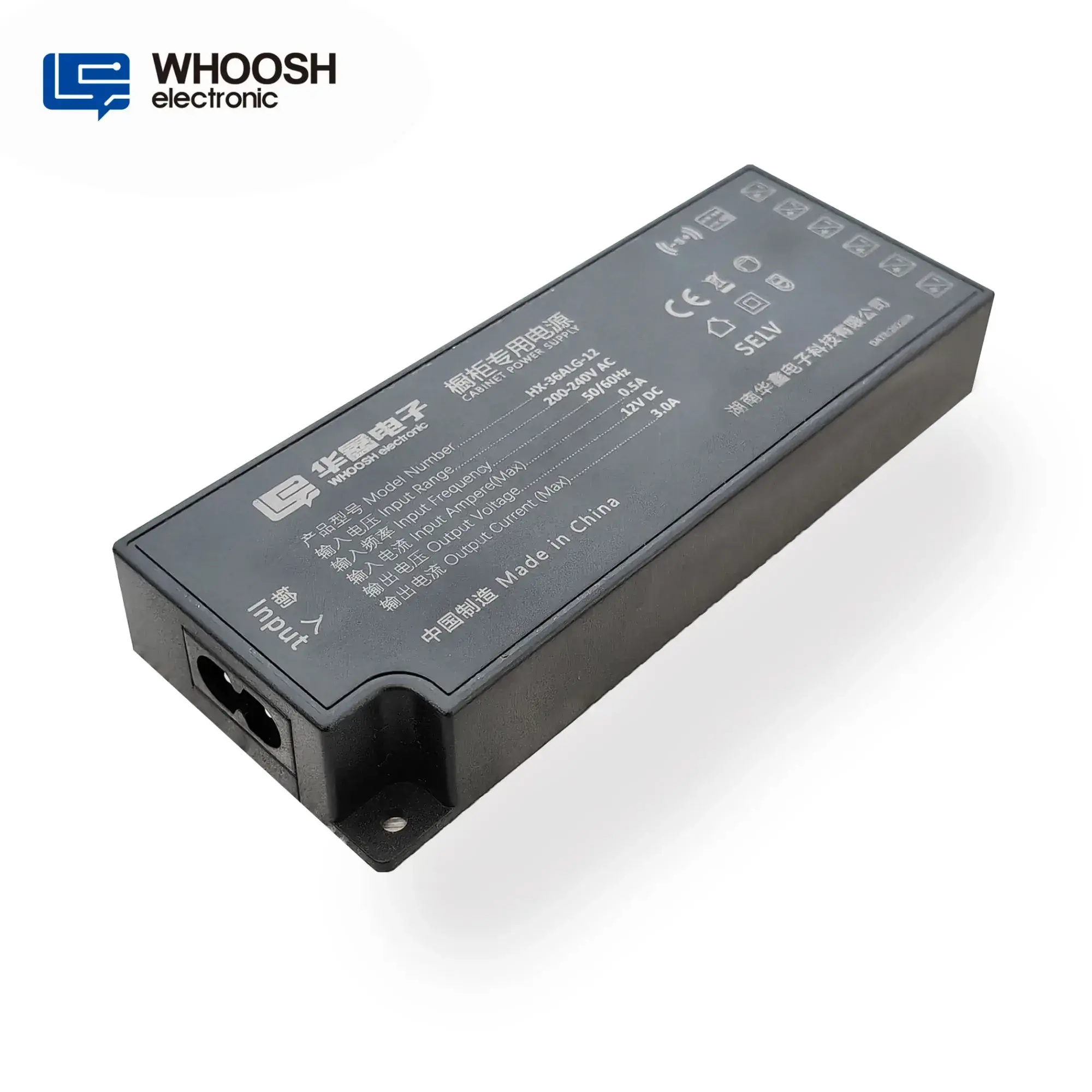 แหล่งจ่ายไฟของคณะรัฐมนตรี dc12v 3a dc24v 1.5a 36w ทนต่อการสึกหรอและป้องกันความชื้น