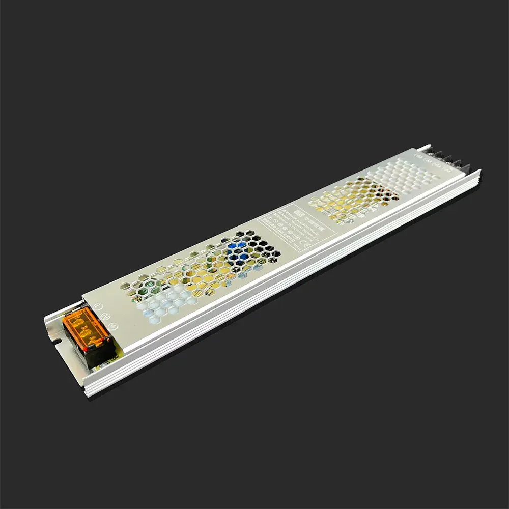 แหล่งจ่ายไฟแบบบาง 24V 12.5A 300W สำหรับกล่องไฟ LED ตัวเรือนมันวาว